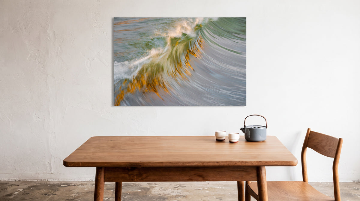 Orange Neck metal print